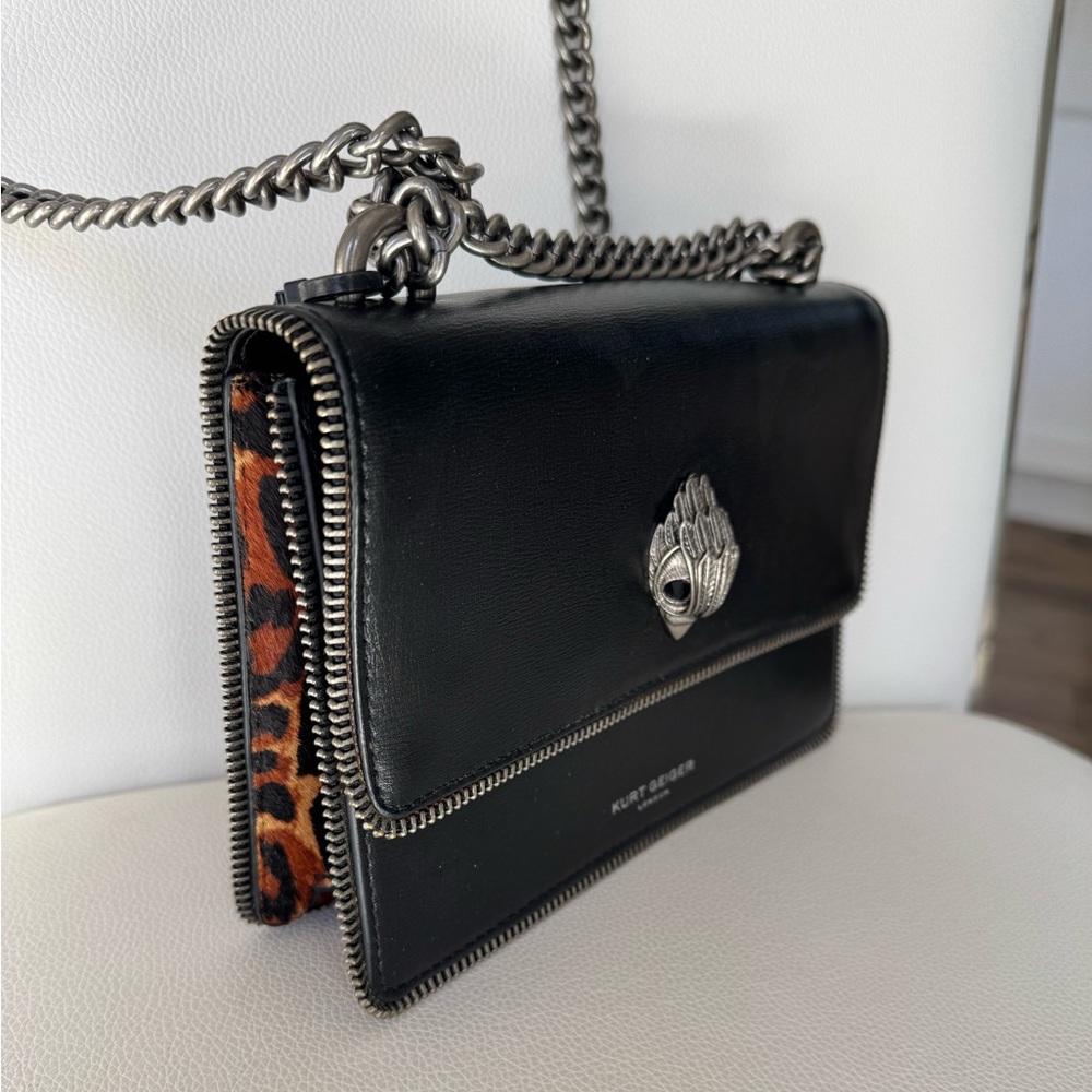 Kurt Geiger Leopard Print Crossbody Mini Handbag